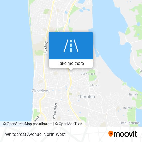 Whitecrest Avenue map