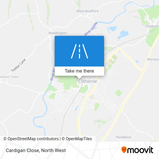 Cardigan Close map