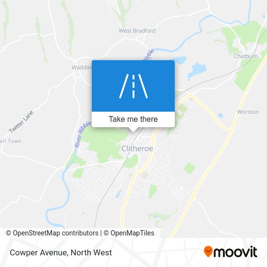 Cowper Avenue map