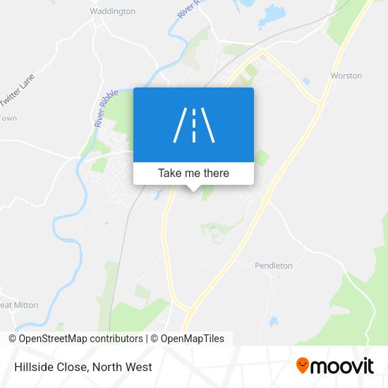 Hillside Close map