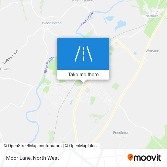 Moor Lane map