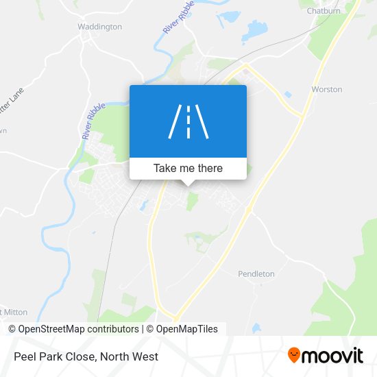 Peel Park Close map