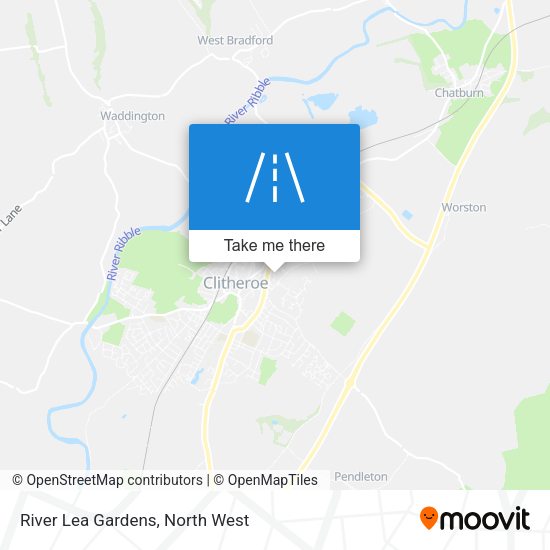 River Lea Gardens map