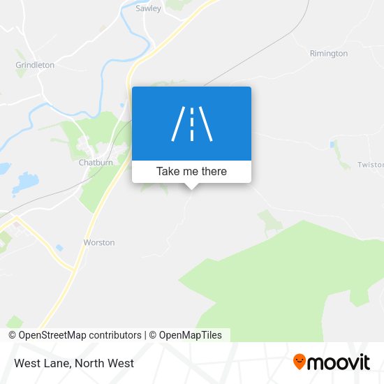 West Lane map