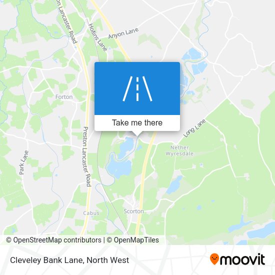 Cleveley Bank Lane map