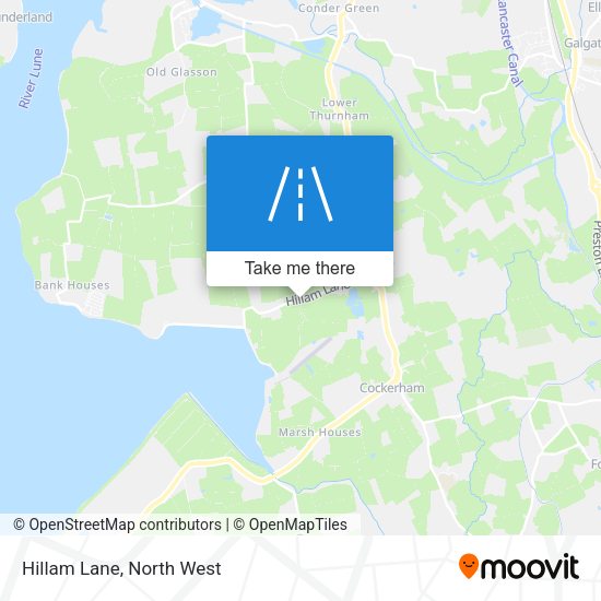 Hillam Lane map
