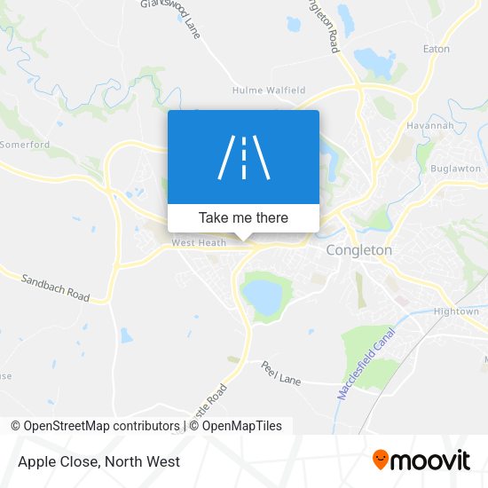 Apple Close map