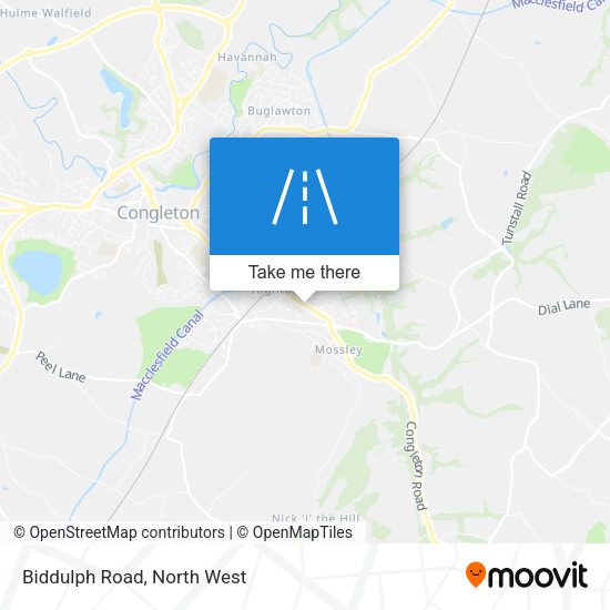 Biddulph Road map