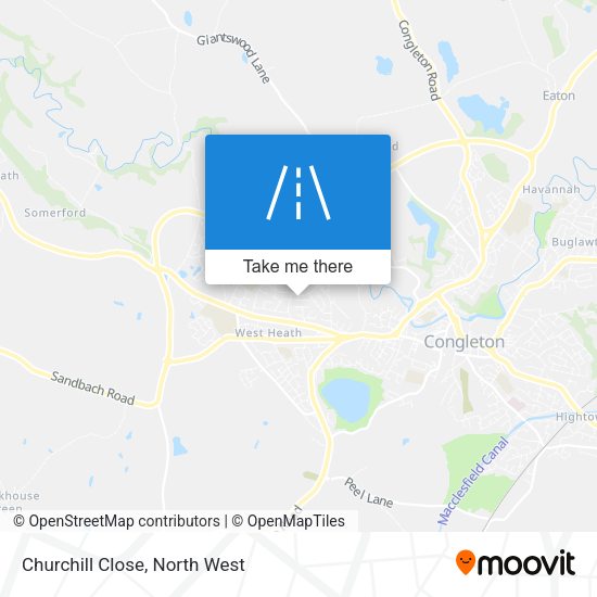 Churchill Close map