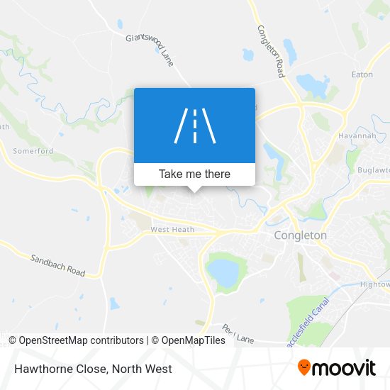 Hawthorne Close map