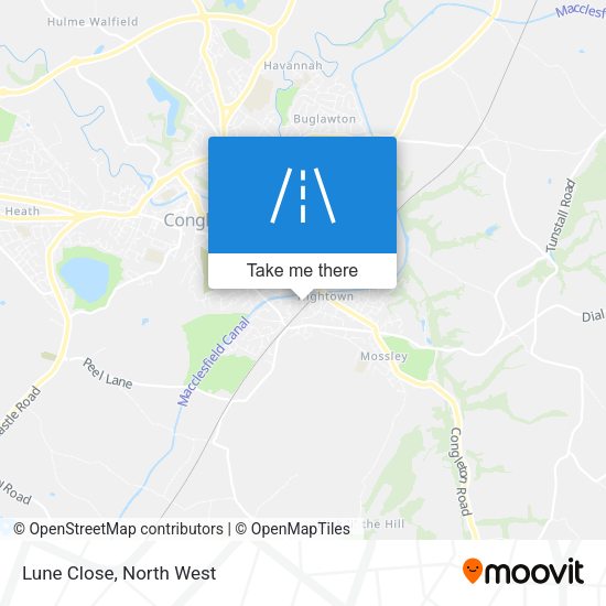 Lune Close map