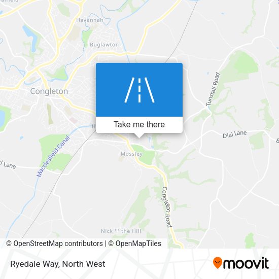 Ryedale Way map