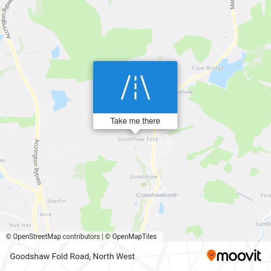 Goodshaw Fold Road map