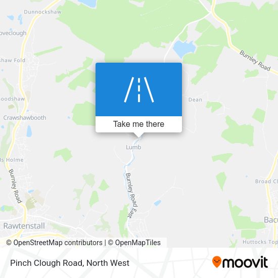 Pinch Clough Road map