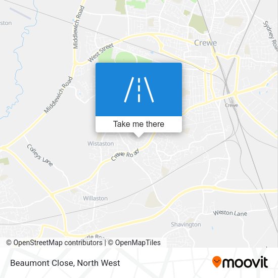 Beaumont Close map