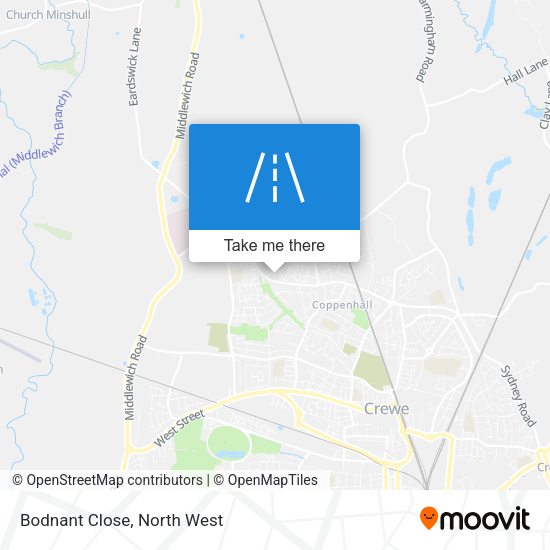 Bodnant Close map