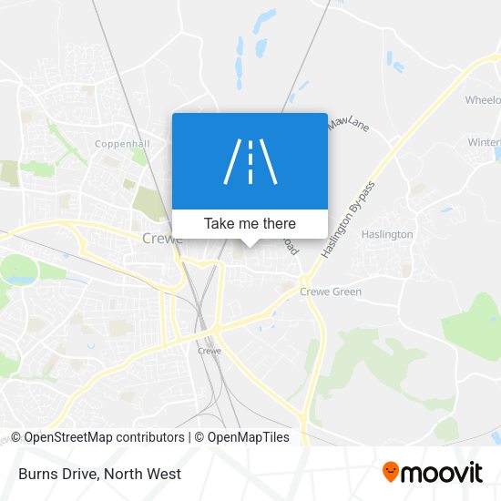Burns Drive map