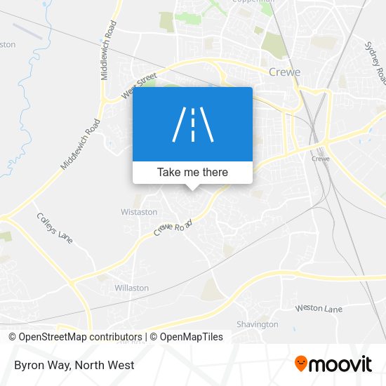 Byron Way map