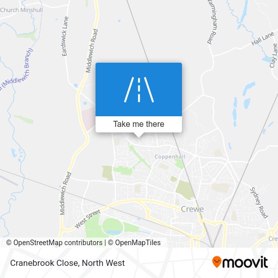Cranebrook Close map