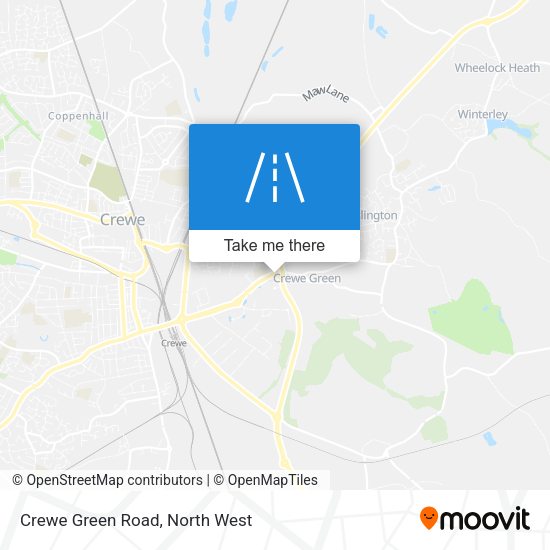 Crewe Green Road map