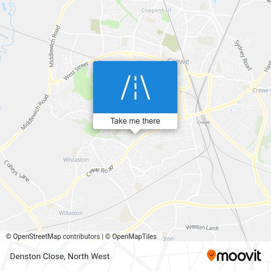 Denston Close map