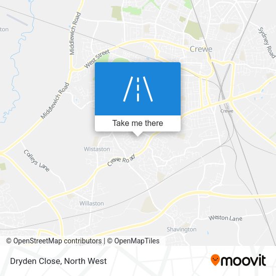 Dryden Close map