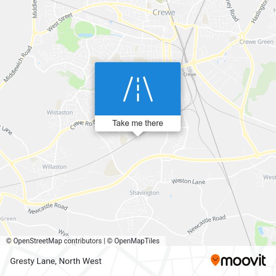 Gresty Lane map