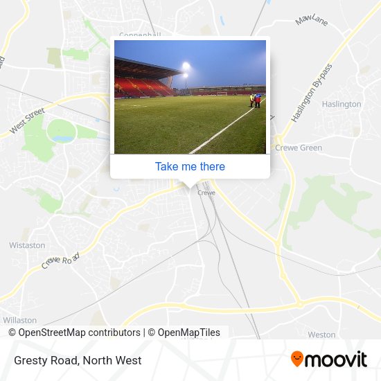 Gresty Road map