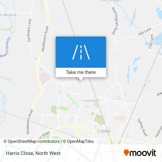 Harris Close map