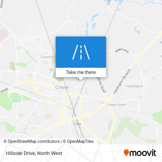 Hillside Drive map
