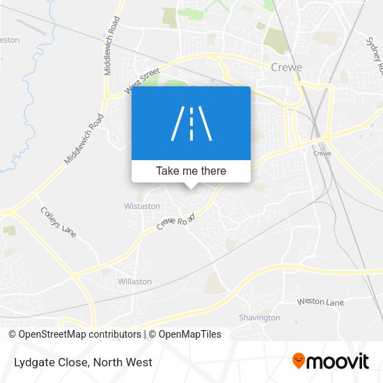 Lydgate Close map