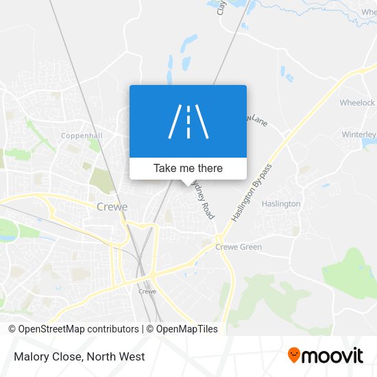Malory Close map