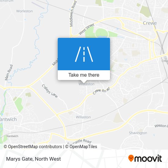 Marys Gate map