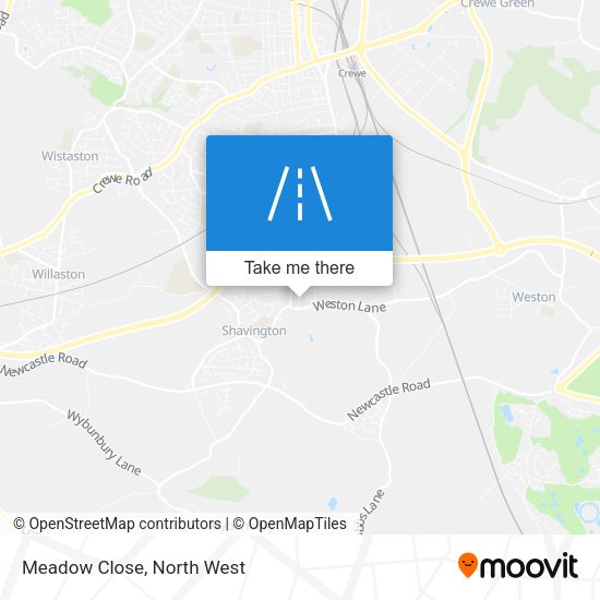 Meadow Close map