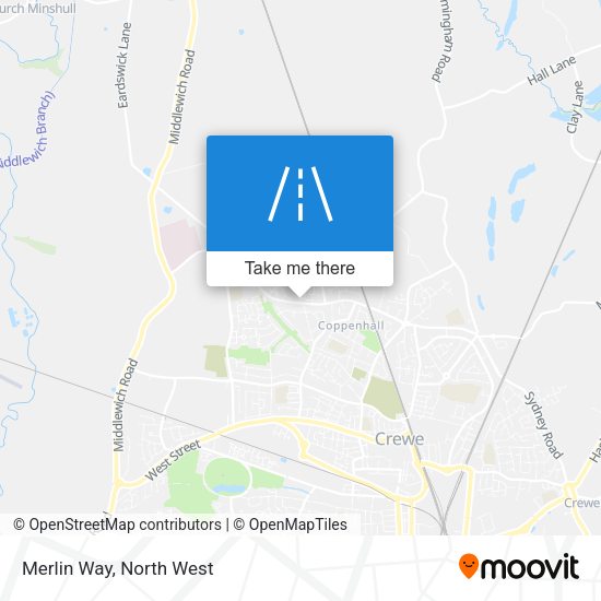 Merlin Way map