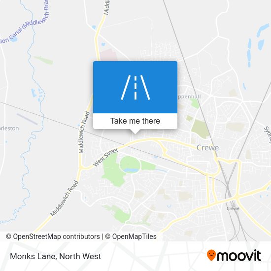 Monks Lane map