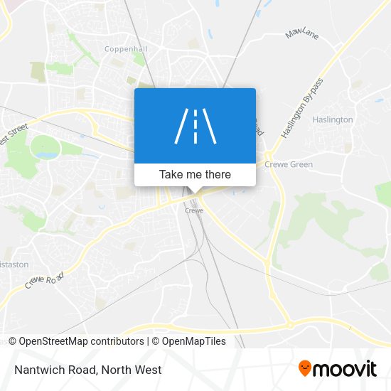 Nantwich Road map