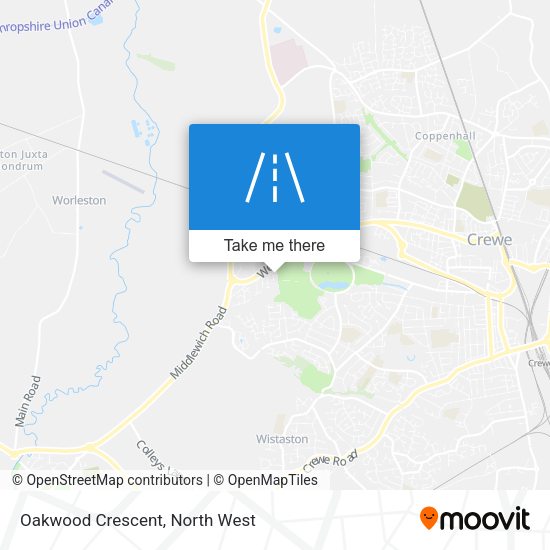 Oakwood Crescent map