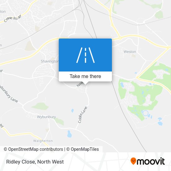 Ridley Close map