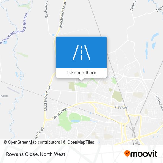 Rowans Close map