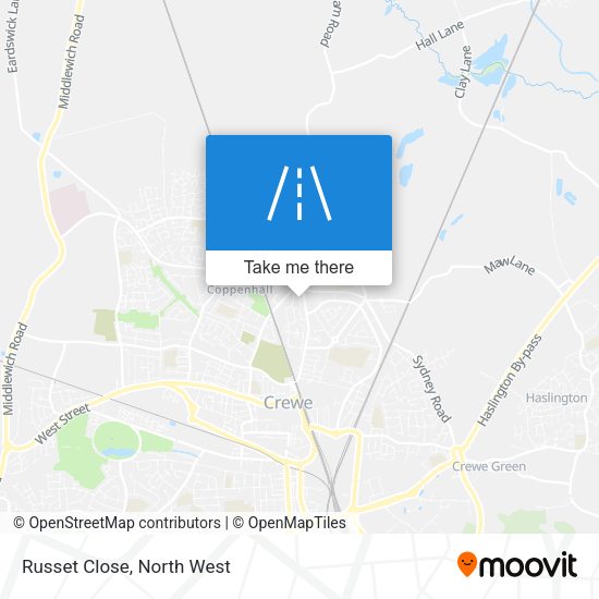 Russet Close map