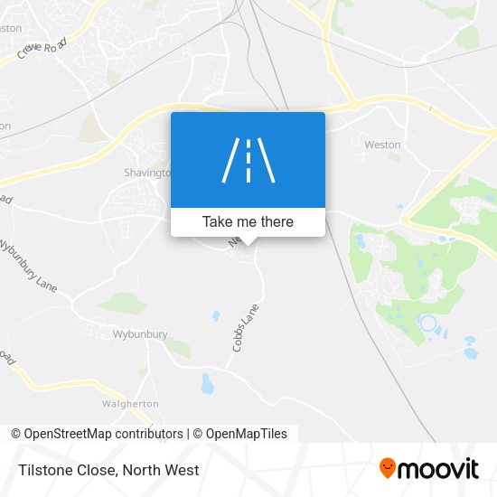 Tilstone Close map