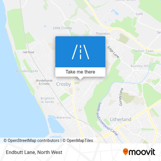 Endbutt Lane map