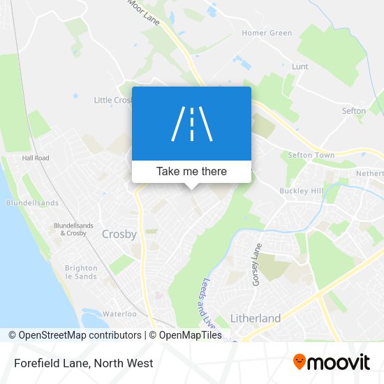 Forefield Lane map