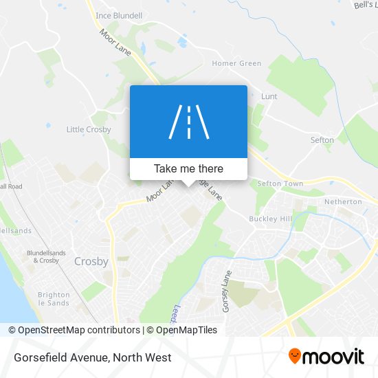 Gorsefield Avenue map