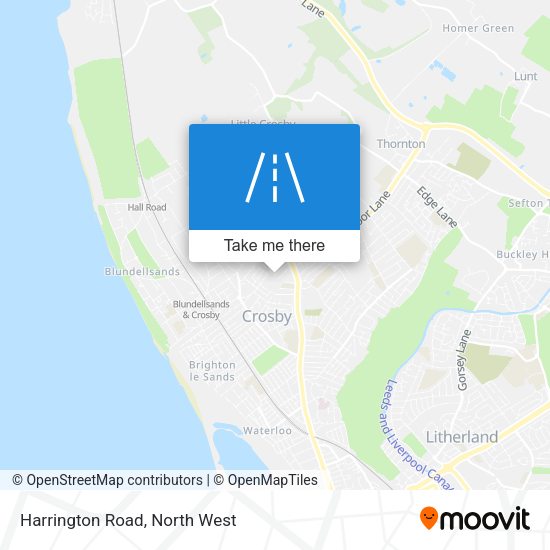 Harrington Road map