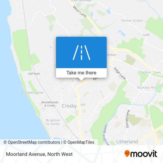 Moorland Avenue map