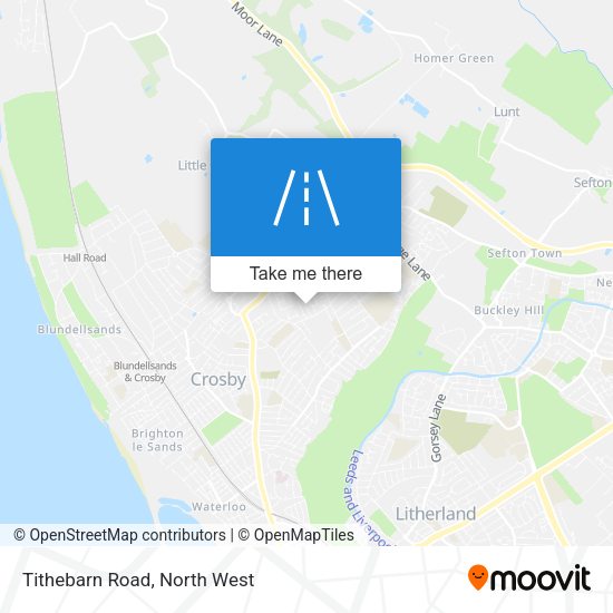 Tithebarn Road map