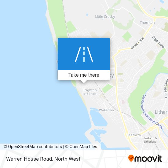 Warren House Road map
