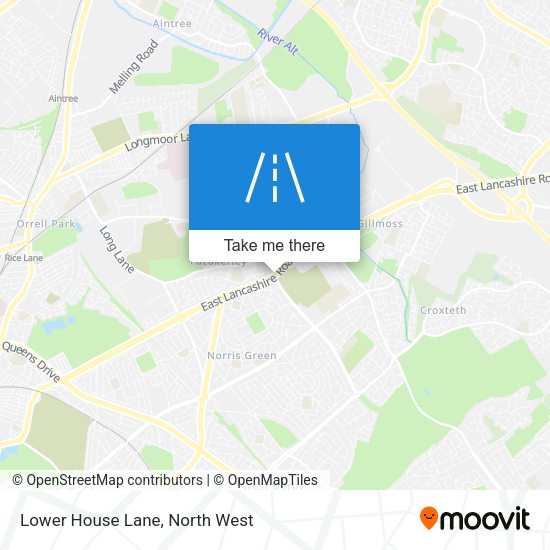 Lower House Lane map